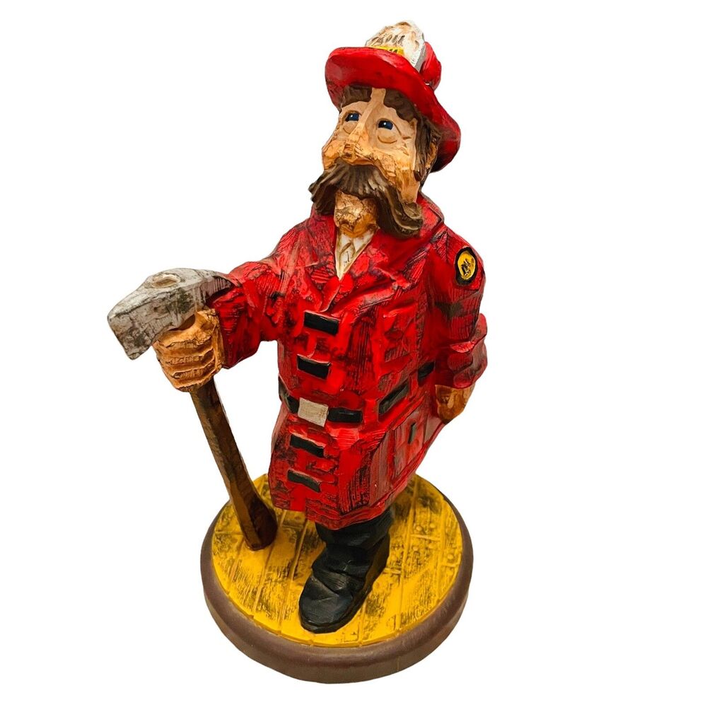 David Frykman The Firefighter Fireman Chief Carrying Axe Figure 1998 DF3901 9”